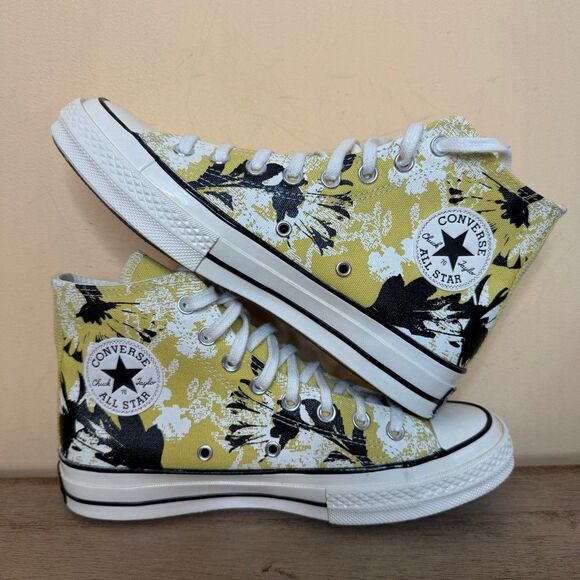 Converse Shoes - Converse Chuck 70 Hi "Hybrid Floral" Women's size 7.5 Shoes trainers yellow Blac